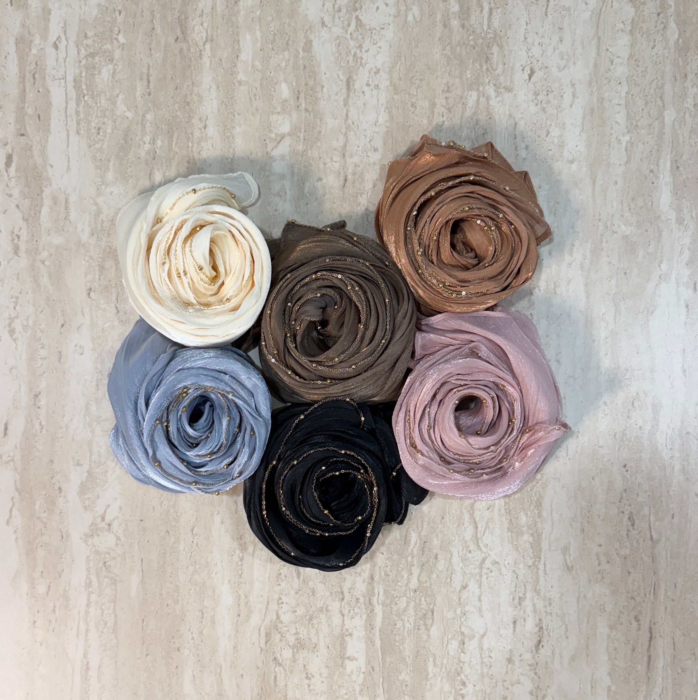 Adorné Beaded Shimmer Organza Hijab